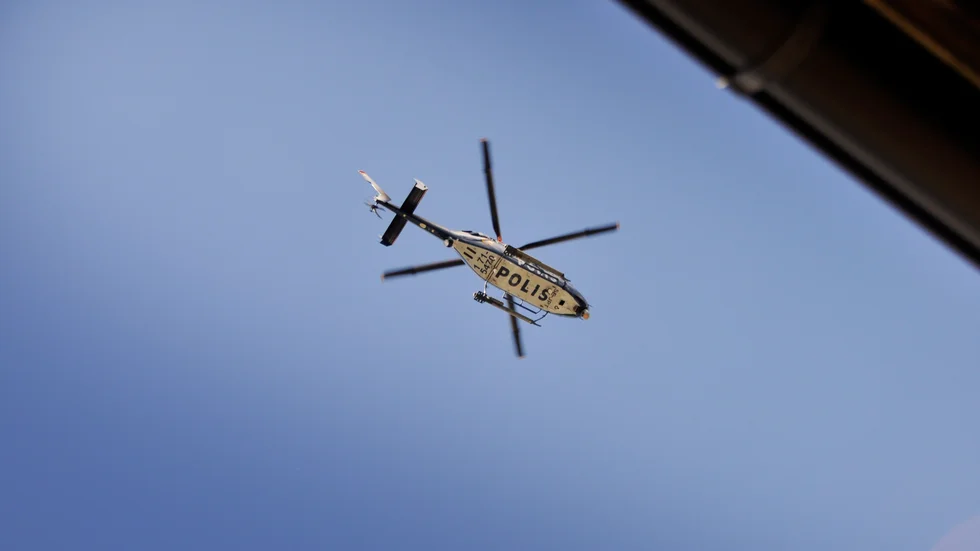 Polisen sökte de tre tjuvarna med helikopter – och hittade dem i Gåvsta. Arkivbild.
