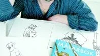 Annorlunda. "Jag vill göra bilder som väcker idéer och som är roliga att färglägga för att man kan göra teckningarna bättre och roligare själv", säger Jesper Waldersten som ger ut en annorlunda målarbok. Foto: Claudio Bresciani/Scanpix
