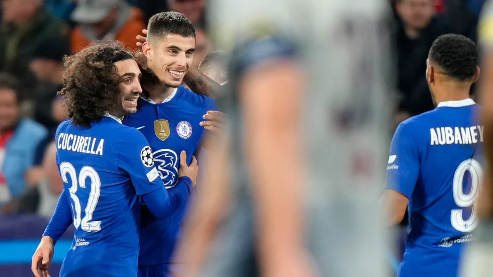 Kai Havertz firar sitt mål mot Salzburg som säkrade avancemang i Champions League.