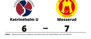 Tuff match slutade med förlust för Katrineholm U mot Mosserud