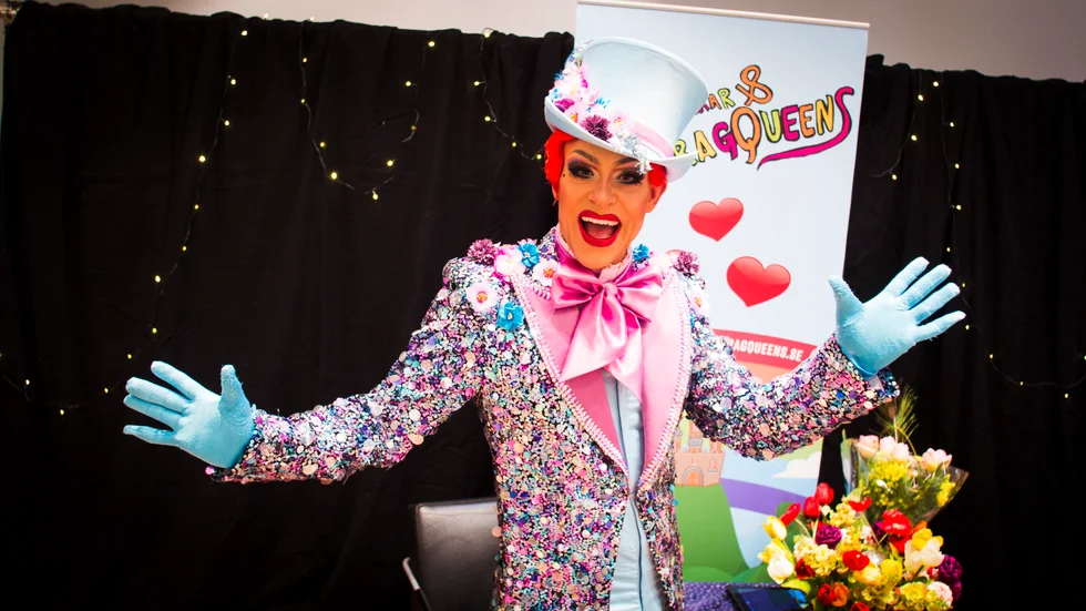 Sagoläsningen "Bland drakar och dragqueens" var en av programpunkterna under Bok&Bild i Luleå. 