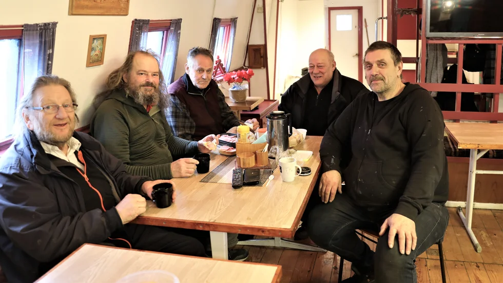 Skeppskyrkan har öppnat dörrarna för människor som inte har någonstans att ta vägen om dagarna. Stig Andersson, Julius Mehler, Anders Pettersson, Janne Hallberg och Peter Södergren.