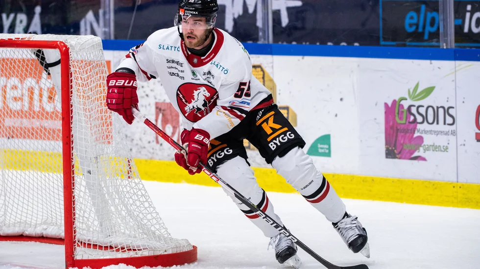 Hampus Falk har gjort ett mål och fyra assist på 35 matcher.