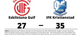 Eskilstuna Guif föll mot IFK Kristianstad på hemmaplan