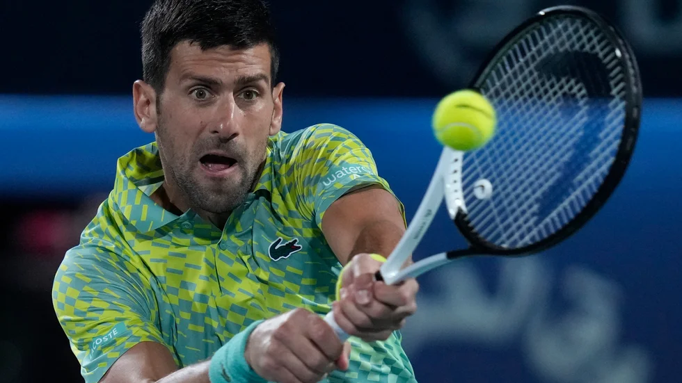 Det blir inte något spel i Kalifornien för Novak Djokvic i år. Arkivbild.