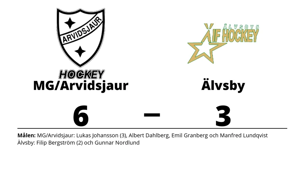 MG/Arvidsjaur HC vann mot Älvsby IF Hockey