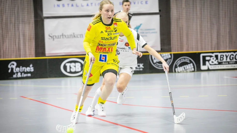 Elin Gabrielsson i kvartsfinalspelet mot Rönnby. 