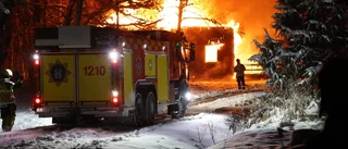 Brand på en kursgård med boning i Rimbo