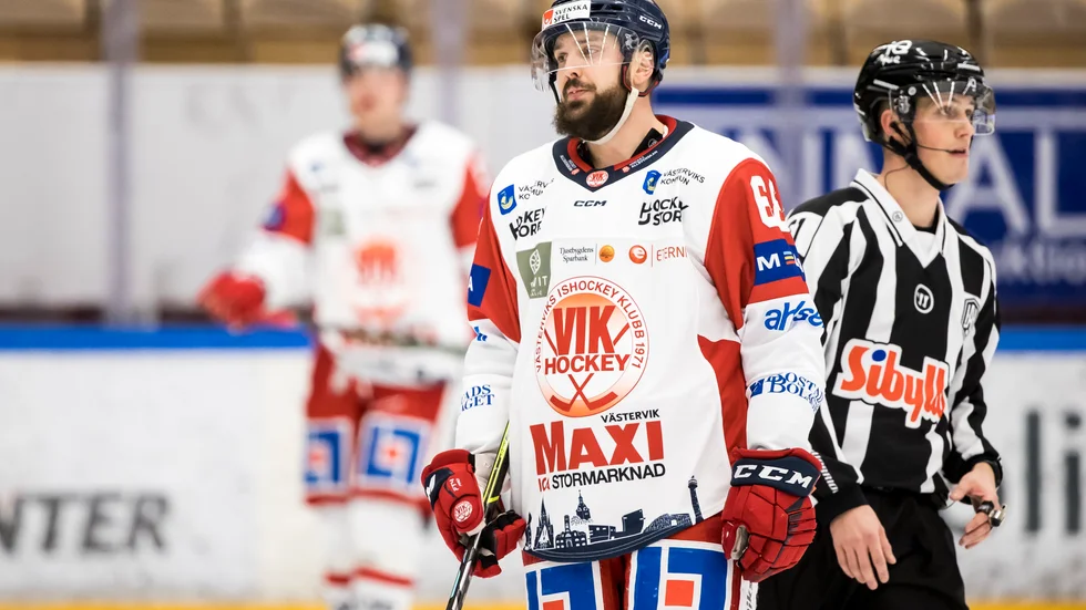 Joakim Hagelin gjorde VIK:s och matchens sista mål i bortamathcen mot Mora. Arkivbild.