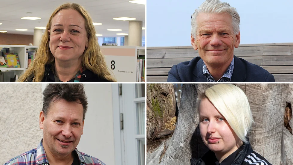 Övre raden Marie-Louise Wammar, Peter Karlsson. Nedre raden Tony Melander och Renée Georgio.