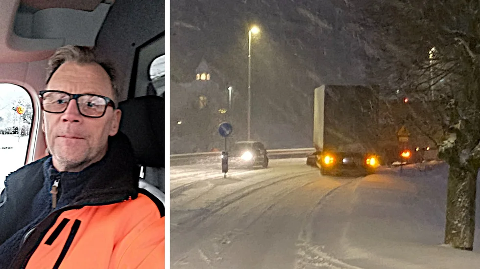 Snösmockan över Motala kräver stor insats från snöröjningen.