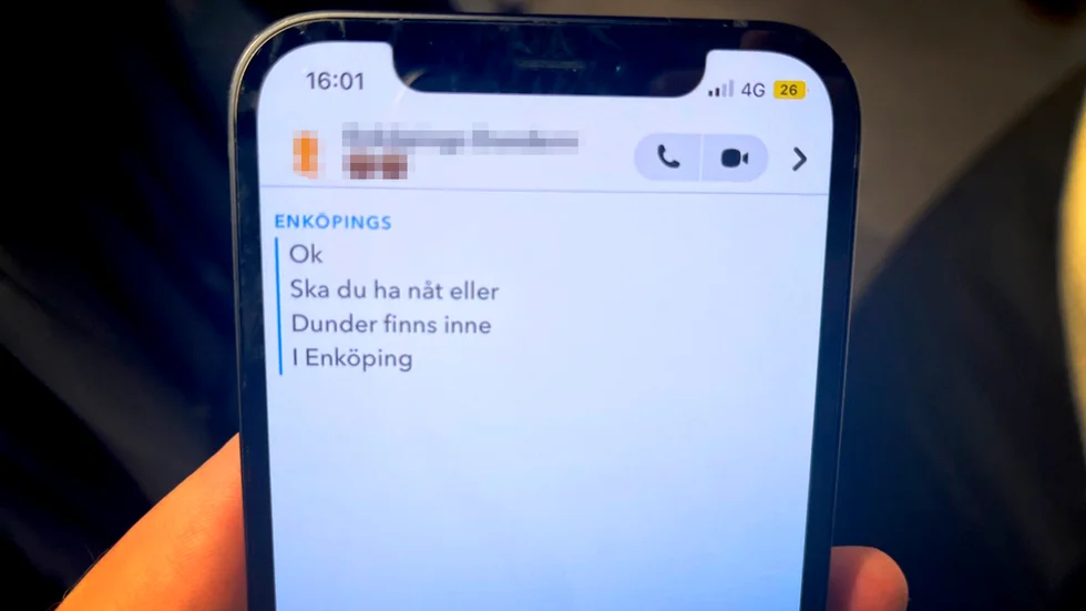 EP:s reporter blev erbjuden "dunder" via Snapchat.
