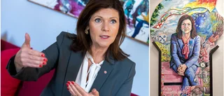Eva Nordmarks porträtt – målad av Luleåkonstnär