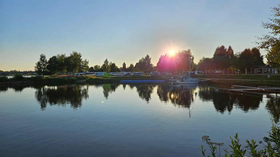 Kalix camping i sensommarkvällen. Inger Åström tog vara på forotillfället.