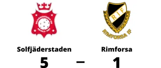 Seger för Solfjäderstaden i toppmötet med Rimforsa