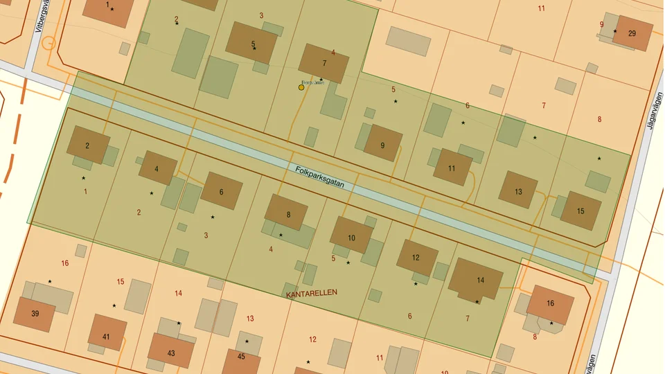 Gatan som berörs av vattenavstängningen.
