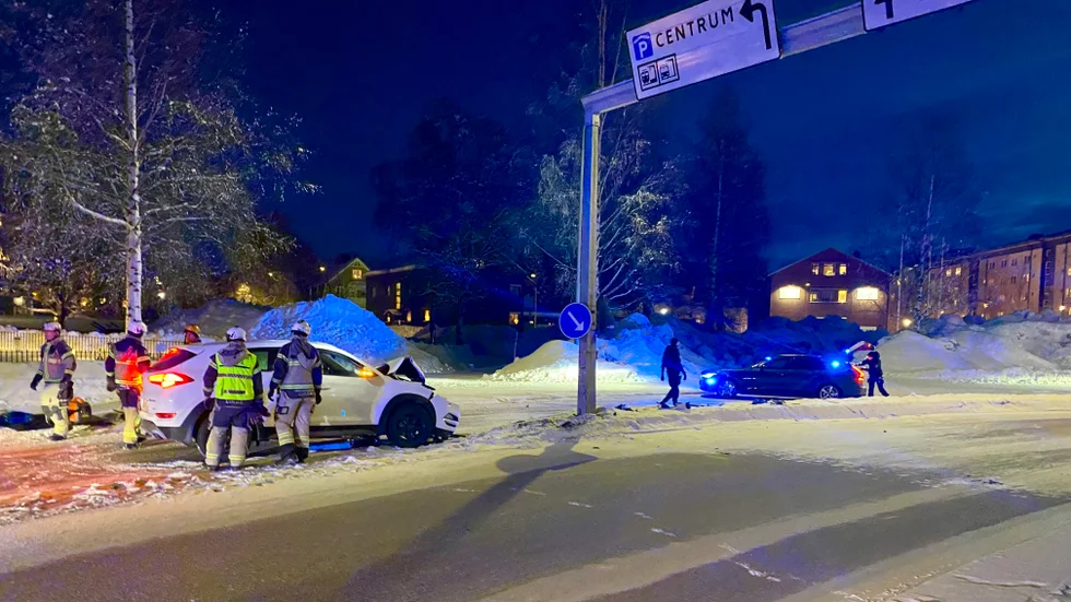 En singelolycka inträffade på Gammelstadsvägen i centrala Luleå strax före klockan 17.