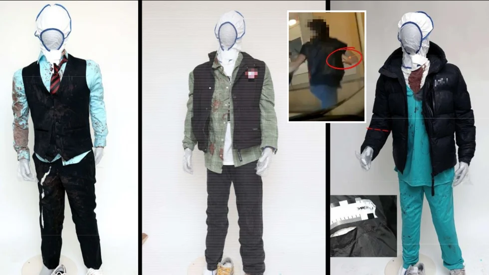 Finklädda till studentmaskeraden som slutade med ett blodigt knivangrepp. De tre männen utsattes för ett omfattande knivvåld. Polisens tekniker nyttjade ”skyltdockor” för att visa exakt hur männen var klädda, illustrera skadebilden och att det handlade om ett blodigt våld. Nu döms en 19-årig yngling.