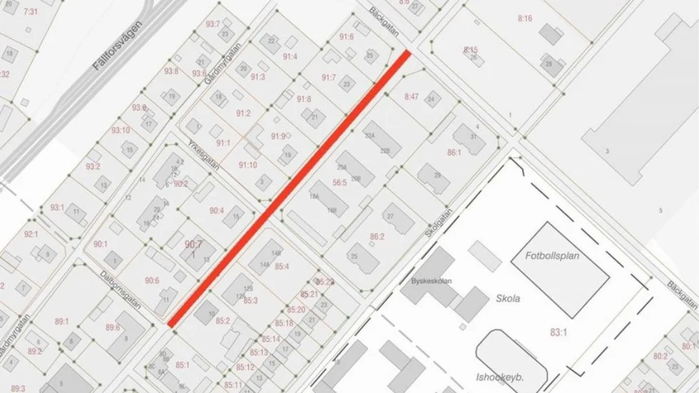 Storgatan i Byske ska asfalteras under torsdagen, vilket påverkar framkomligheten i trafiken.