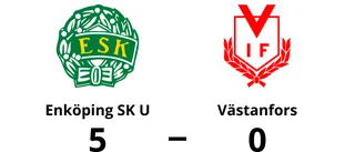 Enköping SK U vann klart hemma mot Västanfors