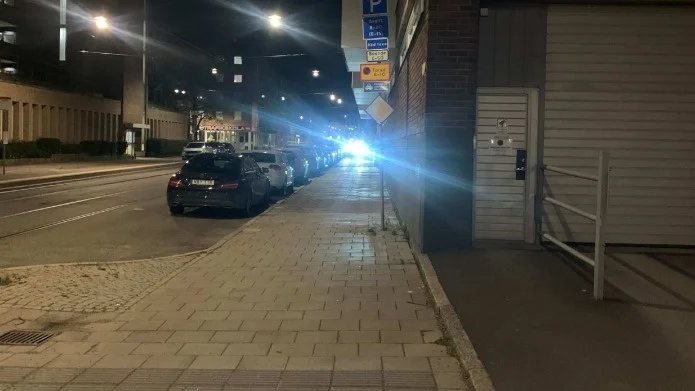 Från polisens förundersökning. Ungefär här greps 41-åringen.