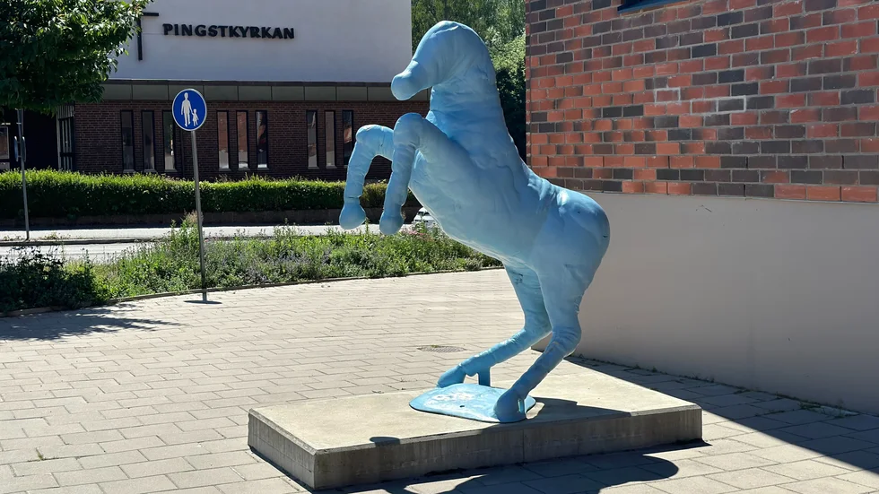 Verket Big Blue i Kvarteret Hästen i Katrineholm.