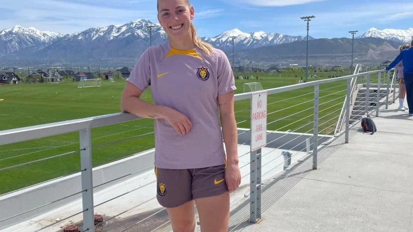 Agnes Nyberg efter en träning med Utah.