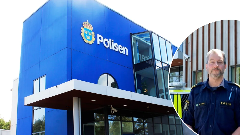 Västervikspolisens Anders Pleijel gläds åt de nya kollegorna i lokalpolisområdet även om det börjar bli lite trångt i omklädningsrummen på Västerviksstationen.