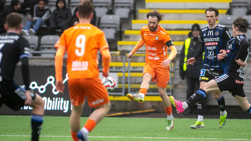 Lagkaptenen Gustav Severinsen gjorde en stark match och var nära att bli matchhjälte på slutet.