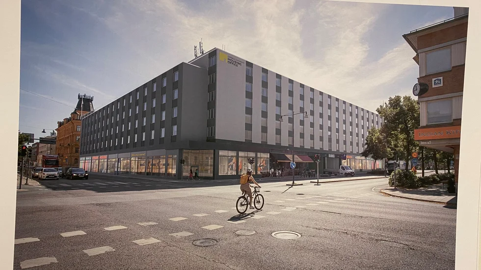 Illustration över hur fasaden är tänkt att se ut, sett från Kungsgatan.