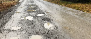 Hjälper inte att sätta mer grus, groparna kommer tillbaka