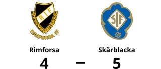 Häftig vändning av Skärblacka borta mot Rimforsa