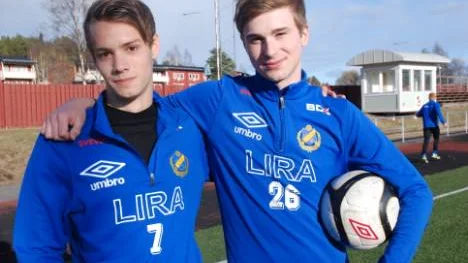 Hemvändarna som tror på en kul säsong med Lira. Jesper Robarth och Ludvig Iresund. Robarth har haft två tunga säsonger bakom sig, men ser ljust på framtiden.