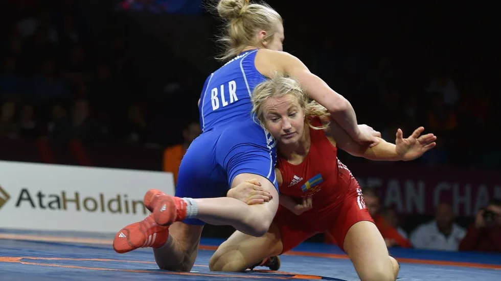 Överlägsen. Sofia Mattson behövde bara 53 sekunder för att slå vitryskan Iryna Kuratjkina i EM-finalen.