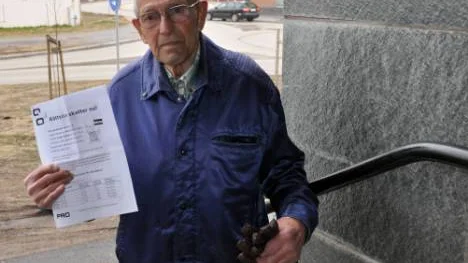 "Det handlar om pensionärernas rättvisekamp", säger 88-årige Werner Fredriksson. FOTO: Marie Ridderström