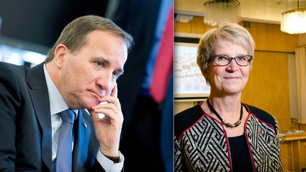MÖTE. Statsminister Löfven träffar Kirunas kommunalråd Kristina Zakrisson under eftermiddagen.