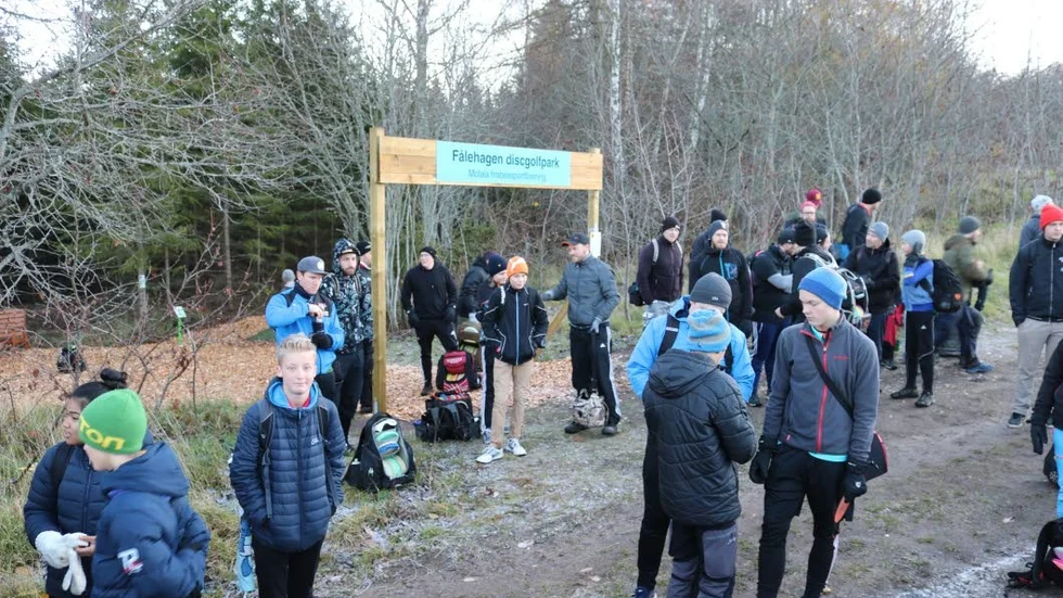 Premiär. Den första sanktionerade tävlingen på Fålehagens discgolfpark blev en succé.