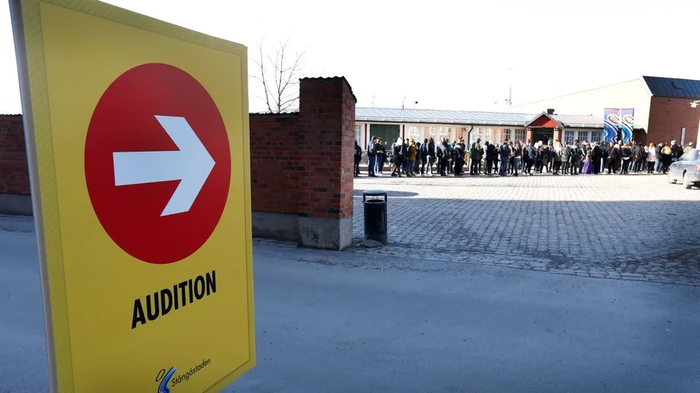 Ta det lugnt. Lokalen till audition ska vara öppen så länge det finns kö.