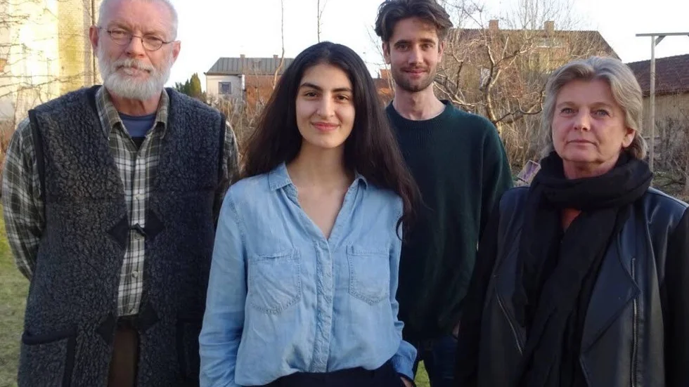 Kvartetten som toppar Fi:s lista i Ödeshög: Michael Ernst, Baharan Raoufi-Kvist, Samuel Raoufi-Kvist och Elisabeth Samuelsson.