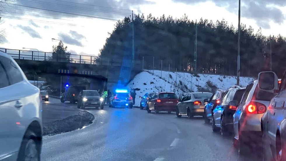 Olyckan inträffade vid 16.15-tiden på fredagseftermiddagen.