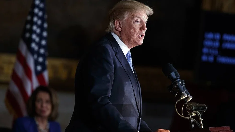 Donald Trump. Reagans motsats i vad USA ska vara.