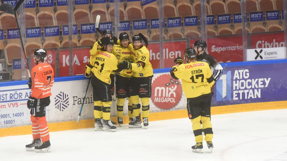 VH-jubel efter William Dageryds 1-0-mål för Karlskrona.