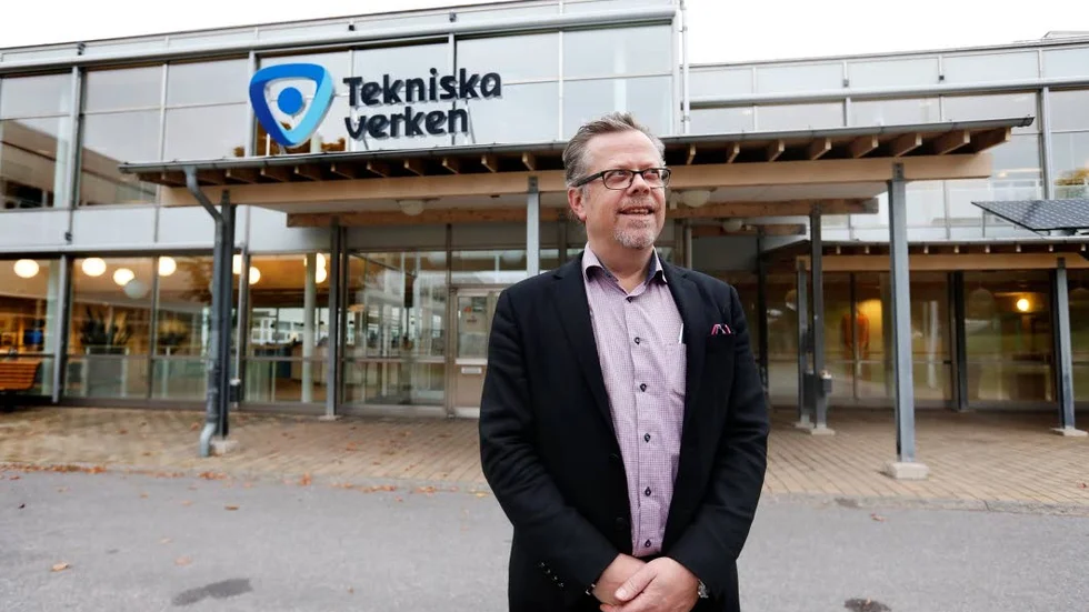 "Samtliga av våra egna och våra underleverantörers transporter ska gå på fossilfritt bränsle 2025", säger Klas Gustafsson, vice vd Tekniska Verken.
