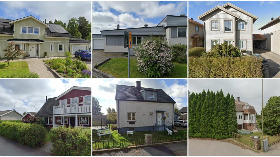 Beckasinvägen 24, Igelkottsvägen 16, Lertagsvägen 13, Enbacken 17, Skogalundsgatan 27 och Dalgatan 43