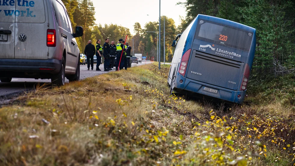 Bussolycka på Bergnäset.