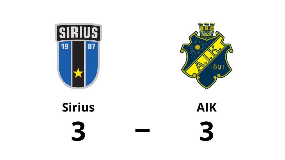 IK Sirius FK spelade lika mot AIK FF