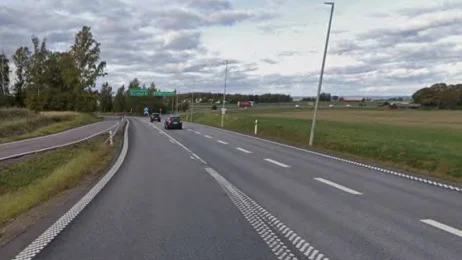 Den 62-årige taxichauffören hamnade fel vid kontrollplats Tift och körde i fel färdriktning. (Bilden, som är hämtad ur förundersökningen, visar var detta skedde.)