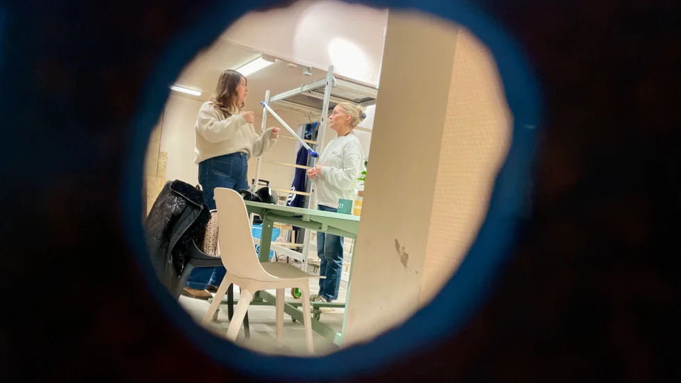 Snart öppnar den nya idéhubben. Maria Svensson och Caroline Ek är två som jobbar med projektet. 