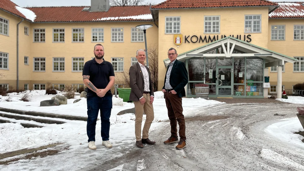 Albin Blomqvist Ekström (-), Peter Karlsson (M) och Patrik Stenlund (KD).