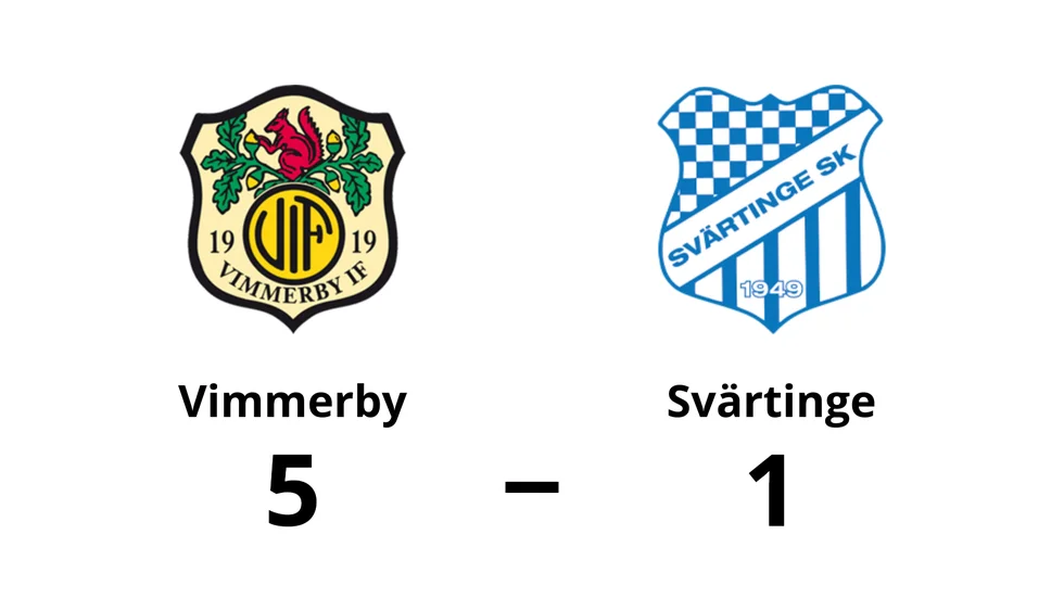 Vimmerby IF vann mot Svärtinge SK